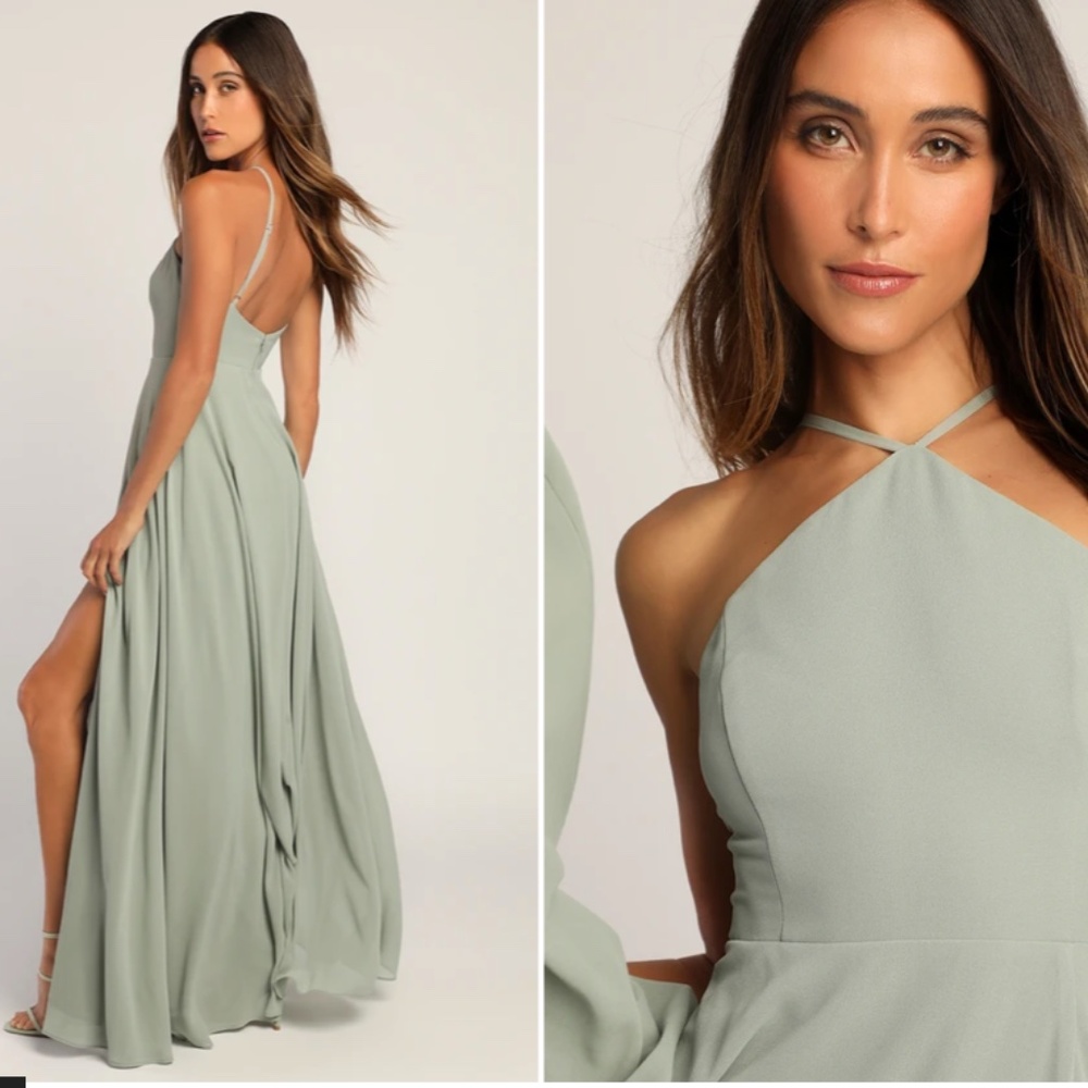 LULU's Prom Wedding Bridesmaid Sexy Flowy Romantic Special Event Maxi Dress